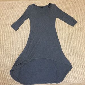 Soft gray high/low dress